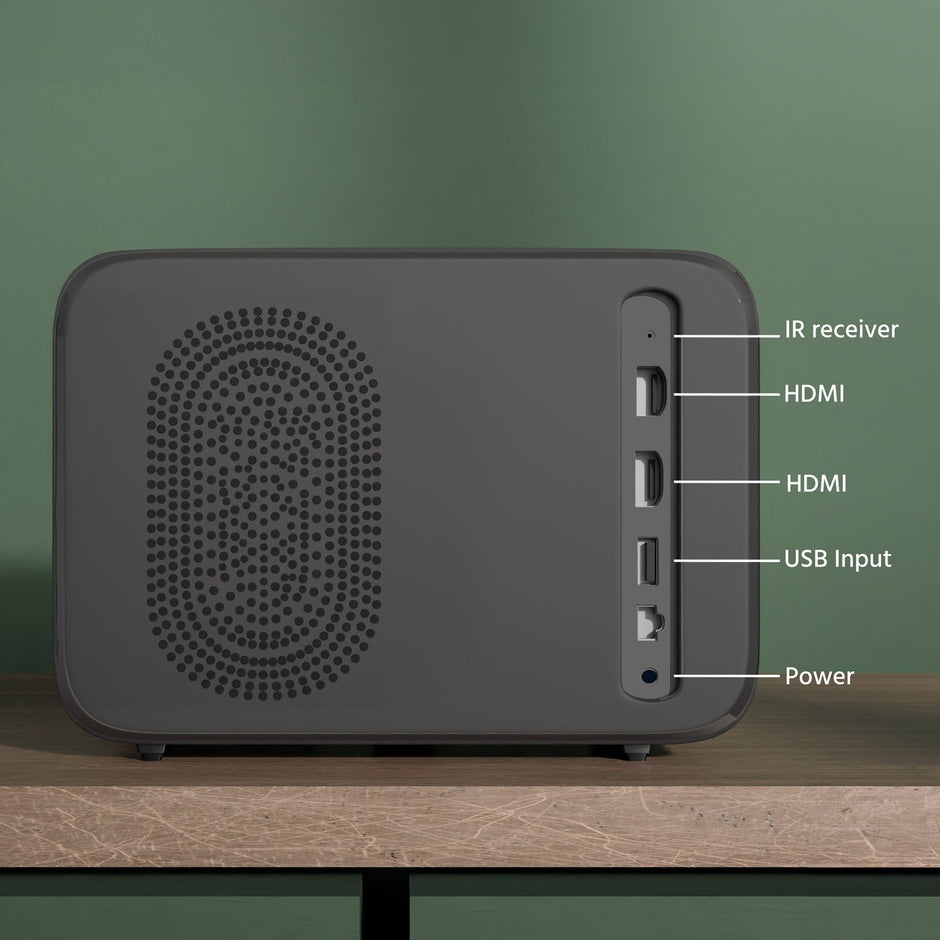 SmartStream Smart Projector, Android 9 with Built-in Smart Apps, Native 1080p Full HD 4K Support, 7000 Lumens, 2X Brightness, 10W Speaker, 200 Inch Display, Wi-Fi/Bluetooth