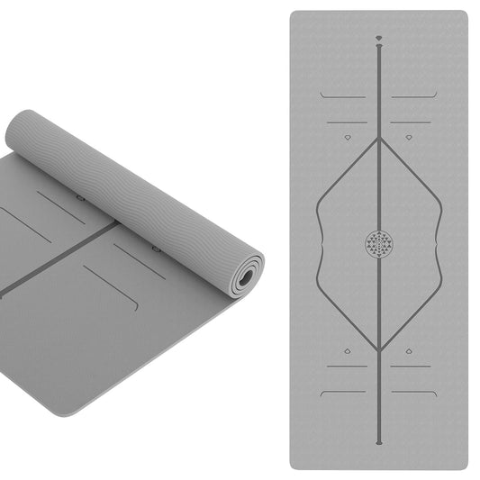 Lifelong TPE Material Yoga Design Mat with bag for Women & Men|6mm