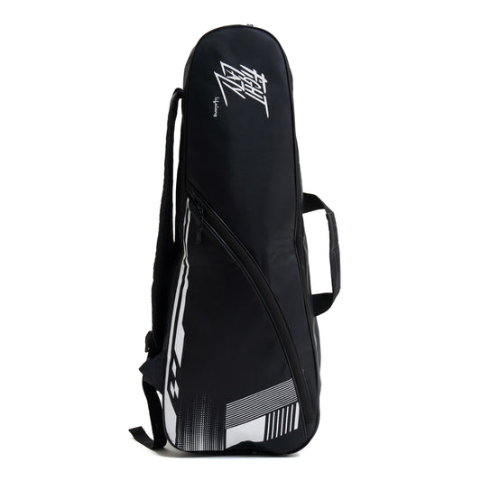 Lifelong Badminton Kitbag | Two Compartments | Soft Padded Straps | Durable Polyester | Front Zipper Pocket - Black White