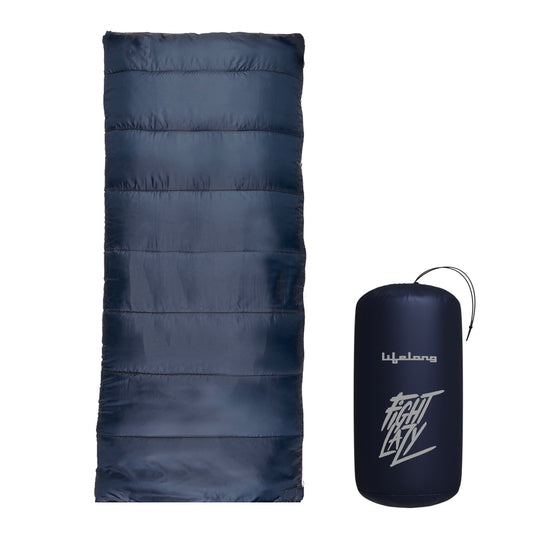 Lifelong +10°C, Lab tested Rectangle Shape Sleeping Bag Adult for Camping, Hiking, Indoor & Outdoor, Warm Sleeping Bag