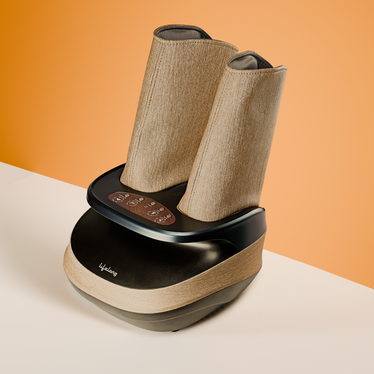 Air Pressure Foot & Leg Massager — 14 Airbags, 6 Rollers, 3 Modes + Heat