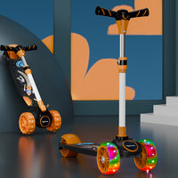3-in-1 Convertible Kids Kick Scooter with LED Wheels