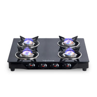 4-Burner Glass Top Gas Stove