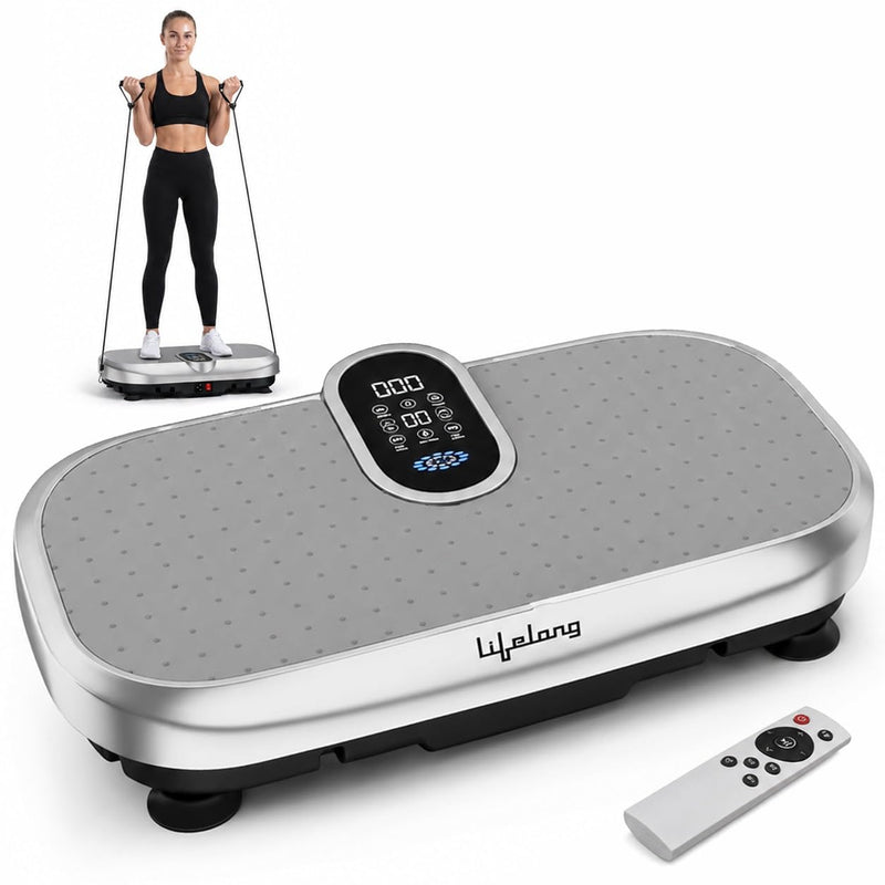 120-Speed Vibration Plate Exercise Machine with Remote & Bands