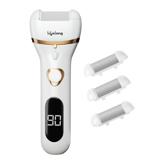 Lifelong LLPCW104 Callus Remover with USB charging for Feet and Heel (White)