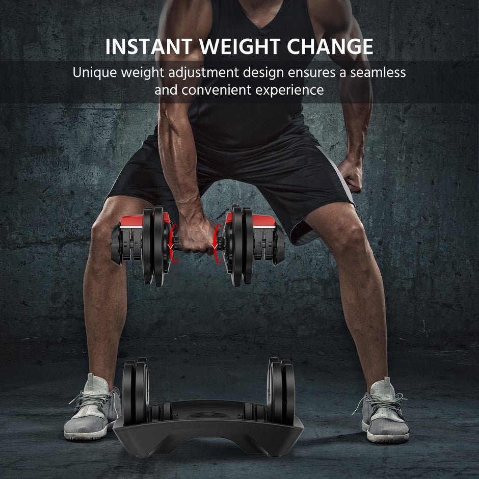 Lifelong Adjustable Dumbbell (1.5kg-18kg) - Home Gym Equipment