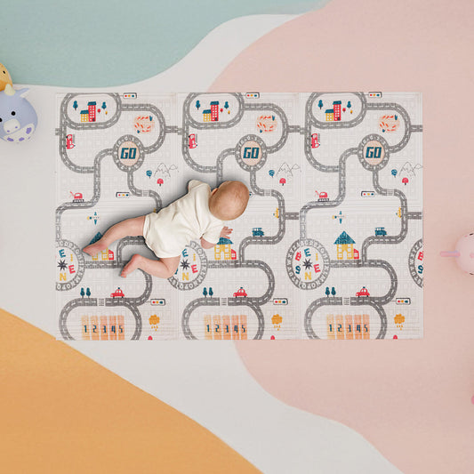 Extra Large Baby Folding Play Mat | Extra Thick Waterproof Foldable for Crawling & Playing