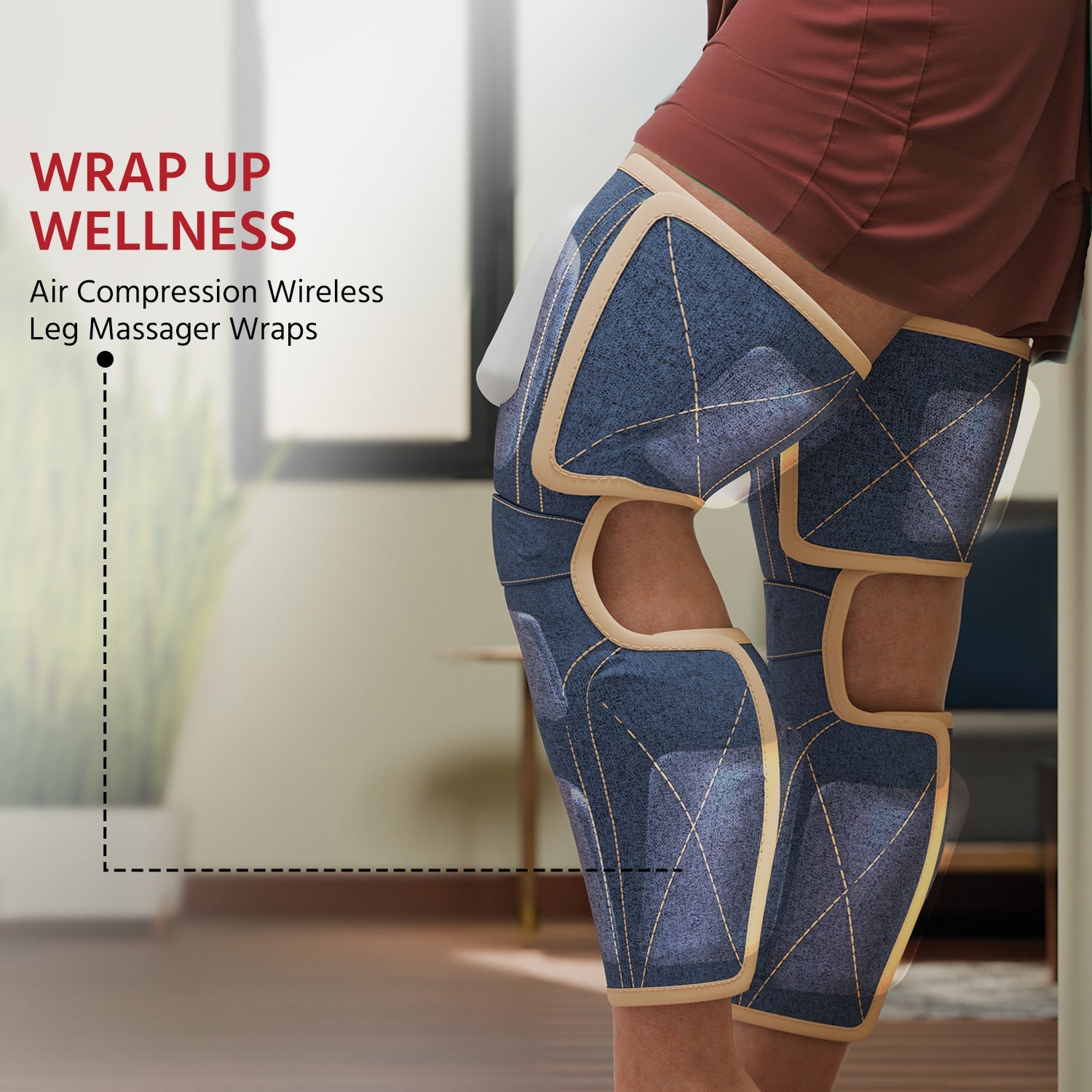 Wireless Air pressure Thigh,Knee & Calf massager