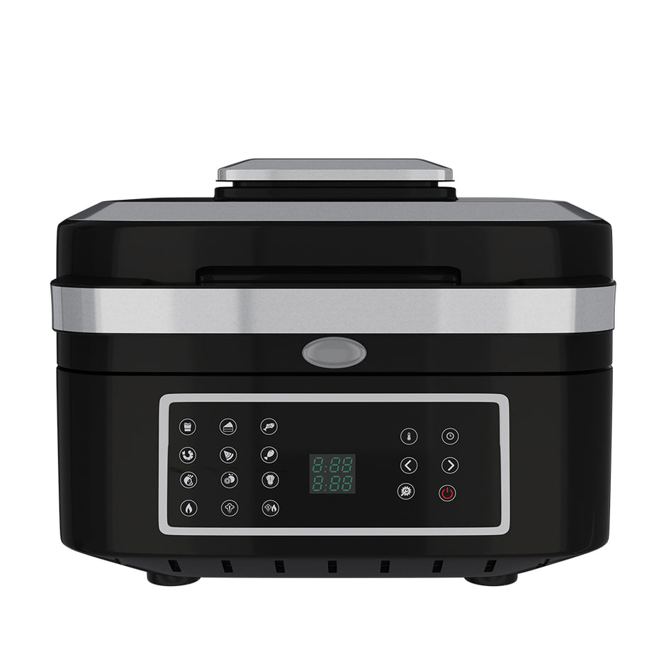 Digital Air Fryer for Home with Smart Thermometer, 7 Litre with 12 Pre-Set Menus - 1400W, Electric Airfryer with Dehydration & Barbeque Functions Uses Up to 90% Less Oil,(Indoor Grill