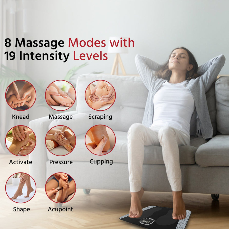 Lifelong EMS Foot Massager - 8 Modes, 19 Levels, Wireless & Rechargeable