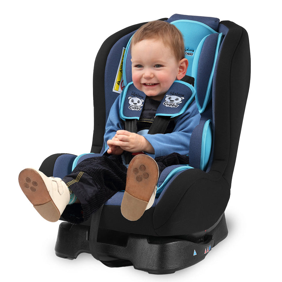 Lifelong Cuppy Baby Car Seat of 0 to 7 Years Age Safety Certified Growing Car Seat for Kids (Blue grey)