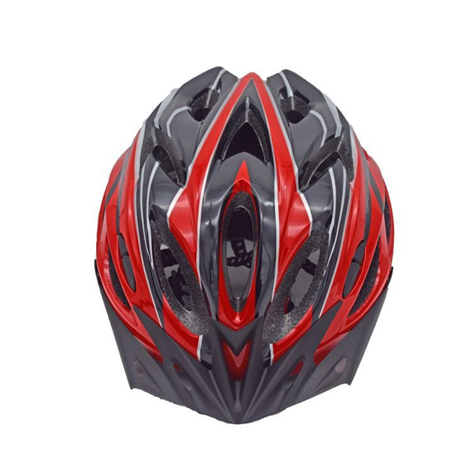 LLFAH06 Adjustable Cycling Helmet with Detachable Visor (Red/ Black)