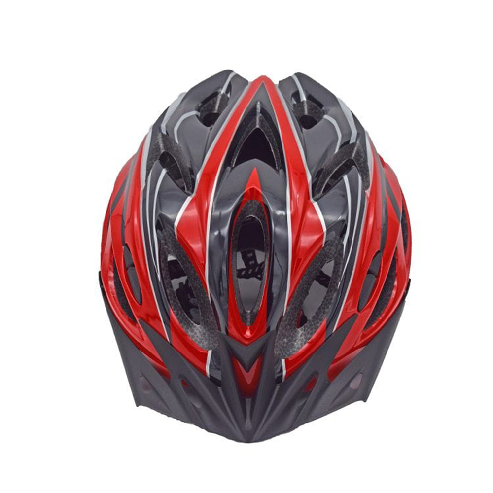 LLFAH06 Adjustable Cycling Helmet with Detachable Visor (Red/ Black)