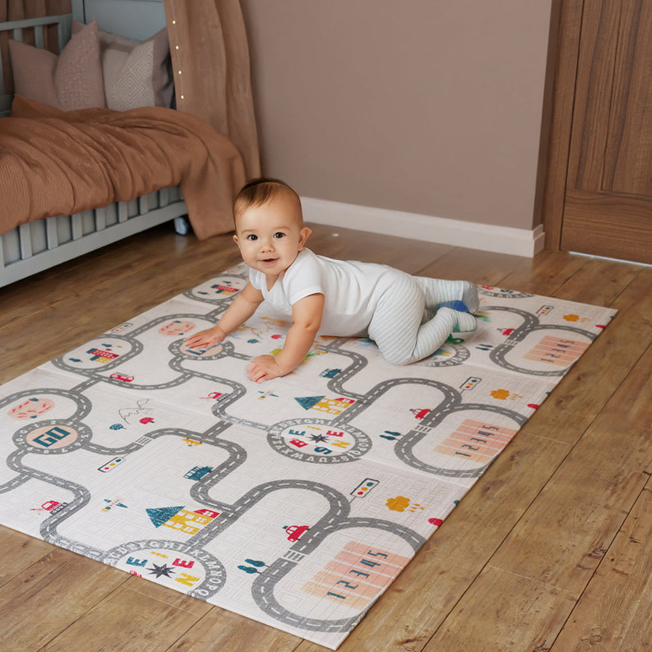 Extra Large Baby Folding Play Mat | Extra Thick Waterproof Foldable for Crawling & Playing