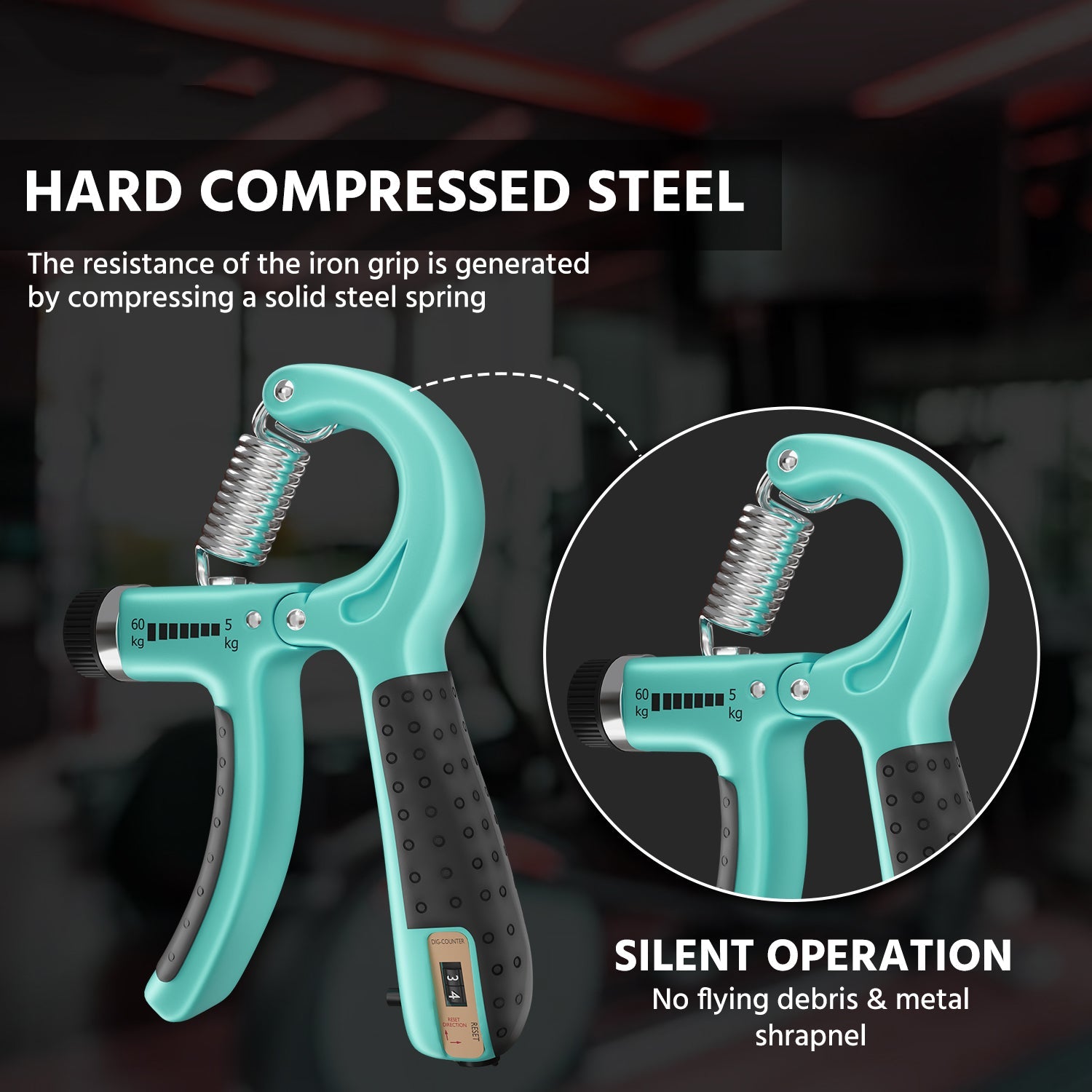 Lifelong Adjustable Hand Gripper with Counter - 5 to 60 kg Strength Trainer