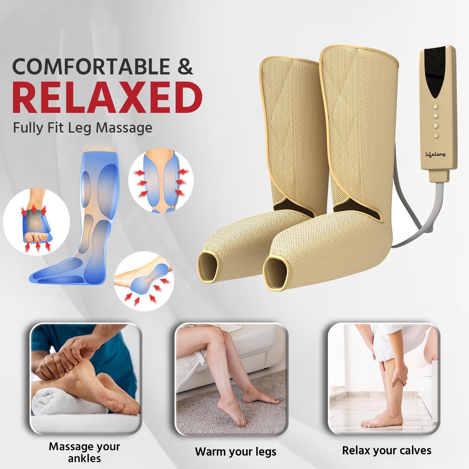 Rechargeable Air Pressure Massager For Calfs & Foot