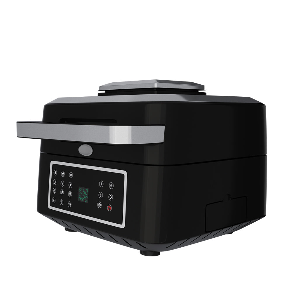 Digital Air Fryer for Home with Smart Thermometer, 7 Litre with 12 Pre-Set Menus - 1400W, Electric Airfryer with Dehydration & Barbeque Functions Uses Up to 90% Less Oil,(Indoor Grill