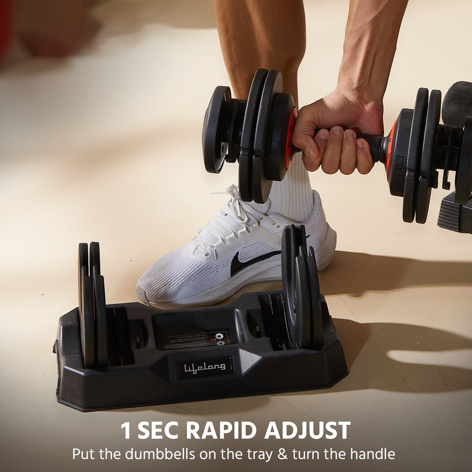 Lifelong Adjustable dumbbells for Home workout 2.5kg to 12.5kg