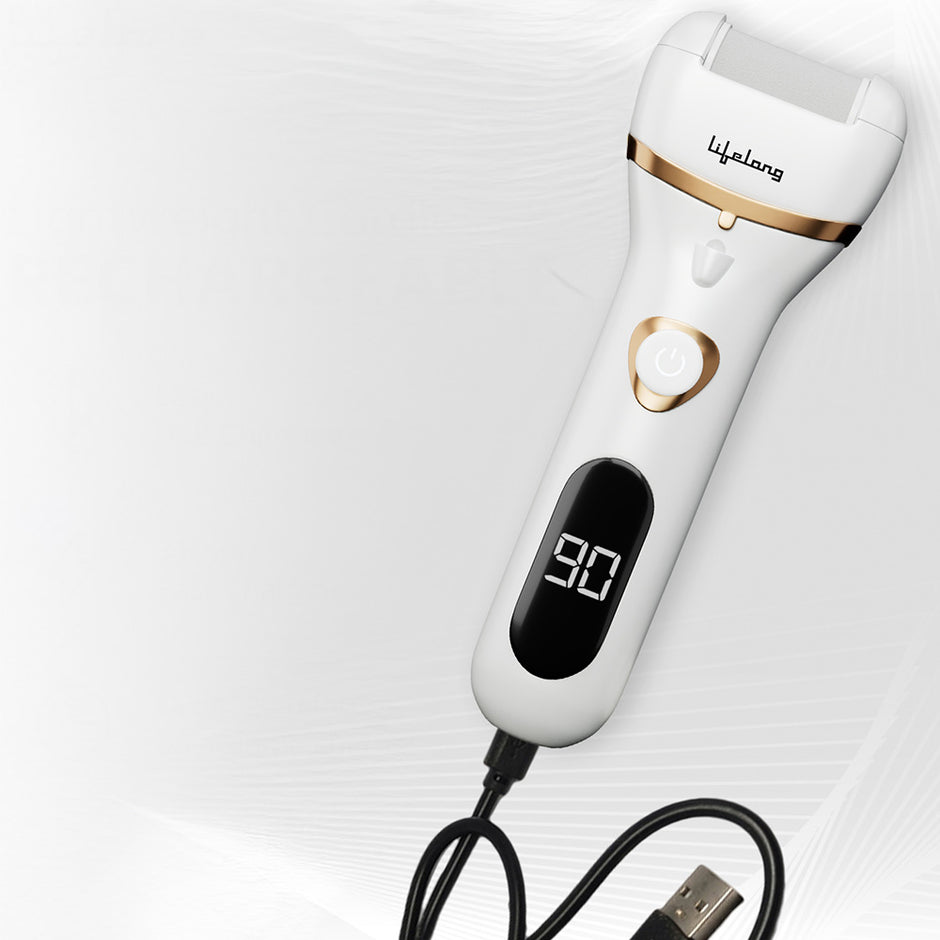 Lifelong LLPCW104 Callus Remover with USB charging for Feet and Heel (White)