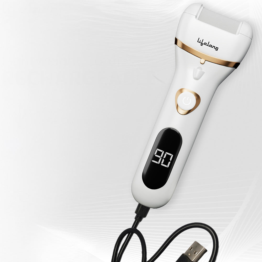 Lifelong LLPCW104 Callus Remover with USB charging for Feet and Heel (White)
