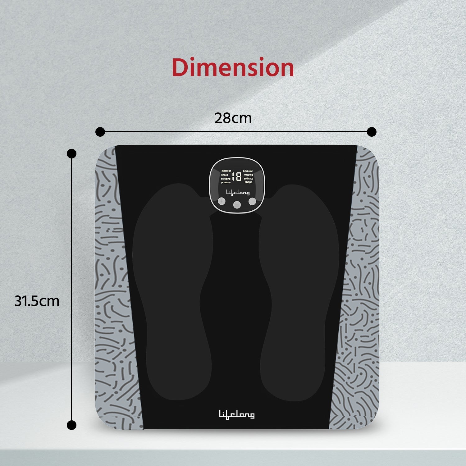 Lifelong EMS Foot Massager - 8 Modes, 19 Levels, Wireless & Rechargeable