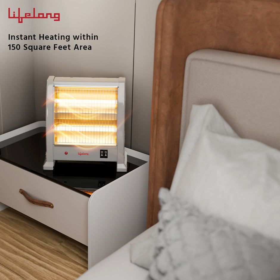 Lifelong Dyno 800 Watts Quartz Room Heater for Home with 2 Power settings