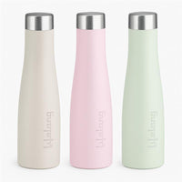 Lifelong Stainless Steel Water Bottle 900ml | Leak-Proof, Rust-Free, Odour-Free & Easy-to-Clean Bottles | Durable Travel, Gym, School & Office Water Bottles with Secure Cap (Pack of 3) Almond Birch, Blush Pink, Glacier