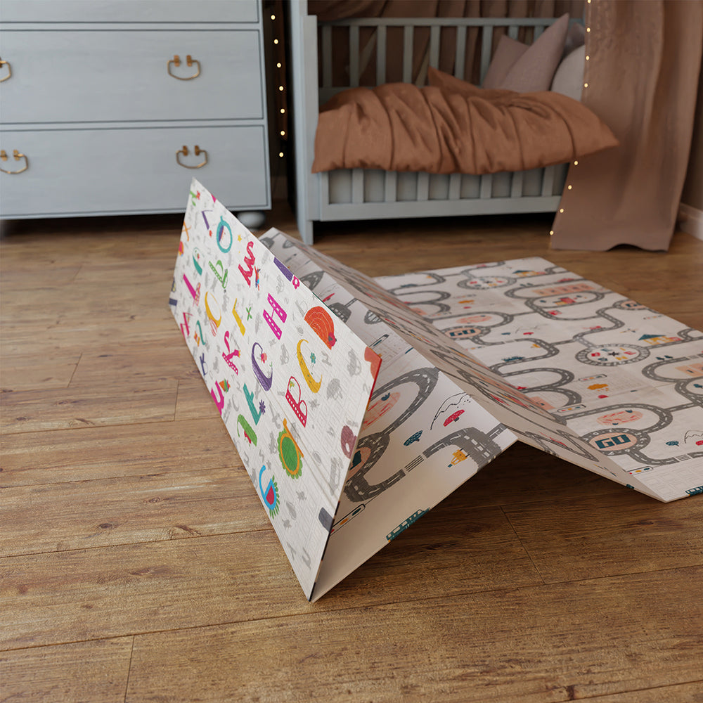 Extra Large Baby Folding Play Mat | Extra Thick Waterproof Foldable for Crawling & Playing