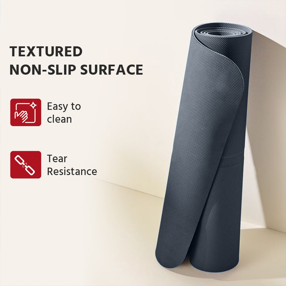 Lifelong Yoga mat for Women & Men EVA Material 4mm Grey Anti Slip for Gym Workout