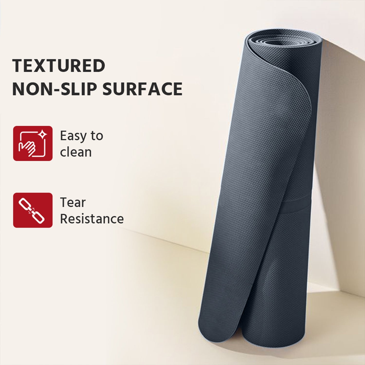 Lifelong Yoga mat for Women & Men EVA Material 4mm Grey Anti Slip for Gym Workout