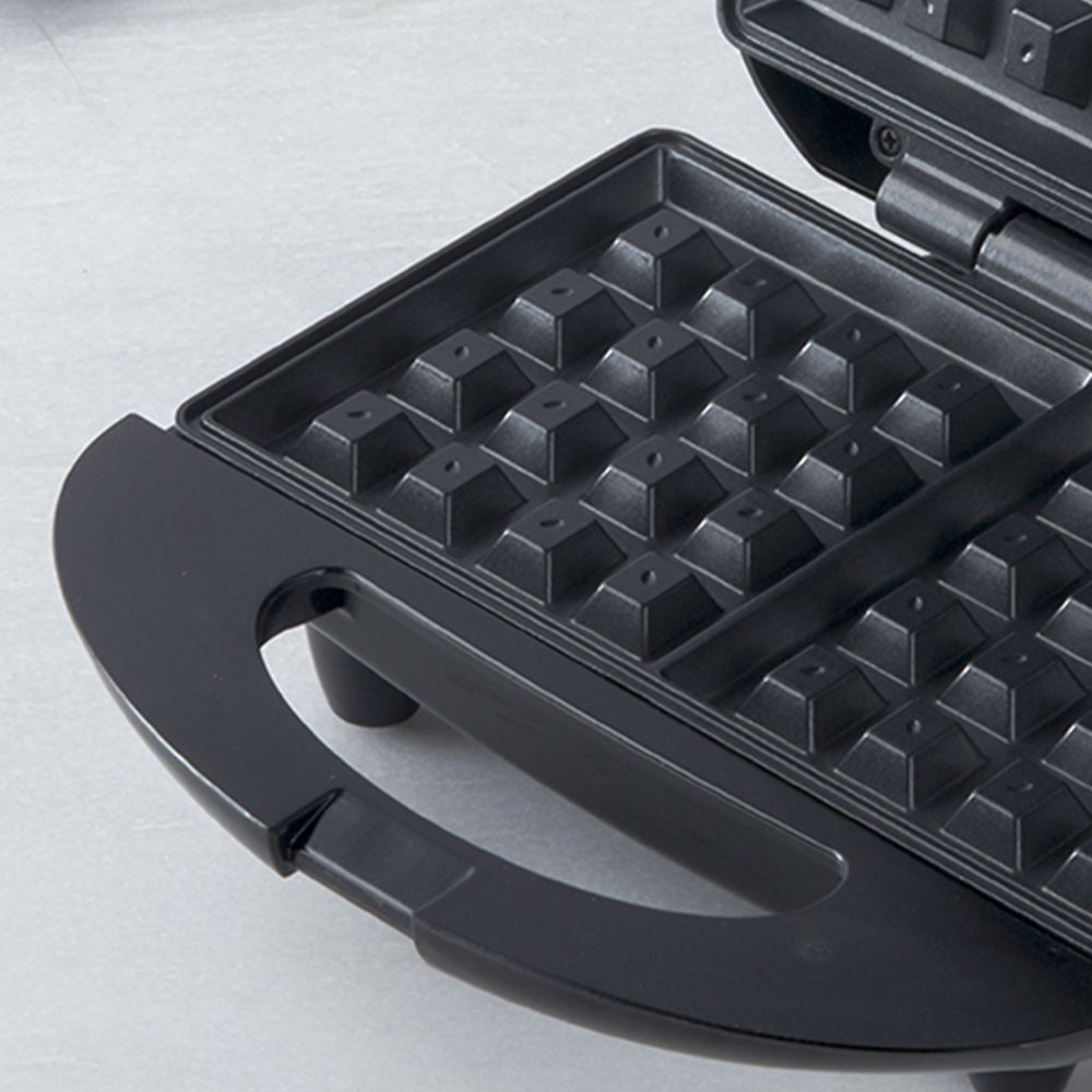 Waffle Maker Machine for Home - 750W Waffle Cone Maker with Non Stick Coating and Cool Touch Handle- 2 Belgian Waffles