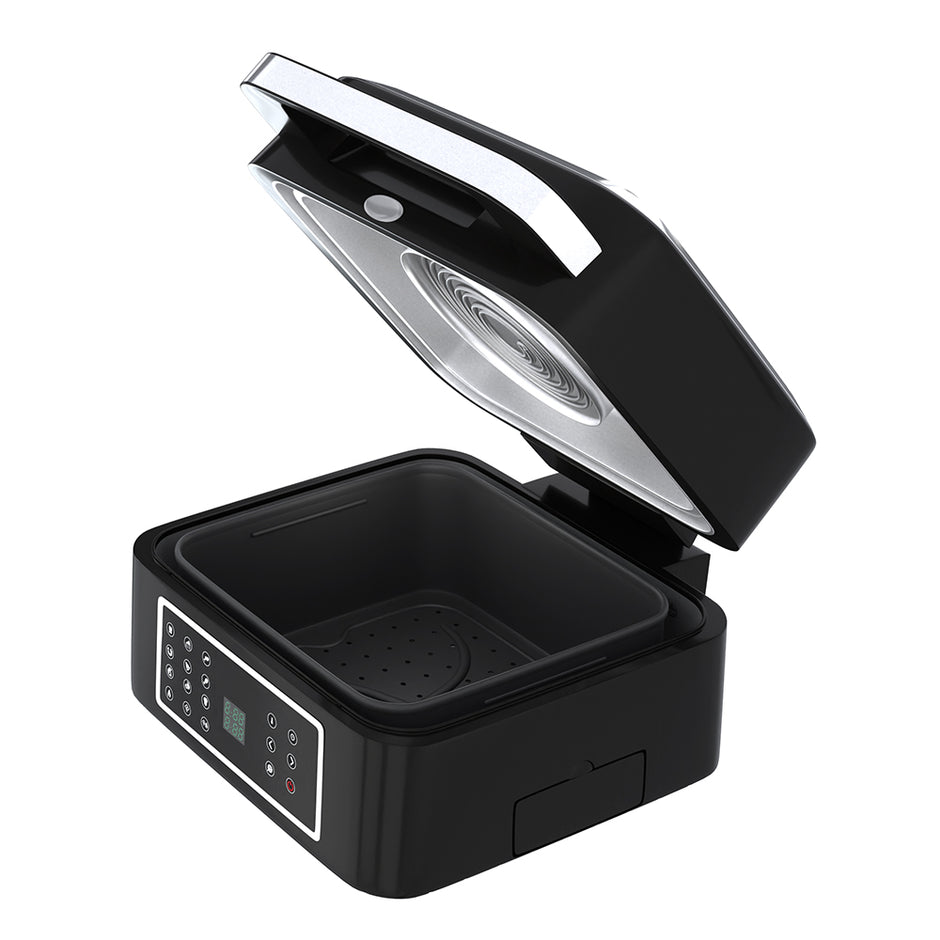 Digital Air Fryer for Home with Smart Thermometer, 7 Litre with 12 Pre-Set Menus - 1400W, Electric Airfryer with Dehydration & Barbeque Functions Uses Up to 90% Less Oil,(Indoor Grill