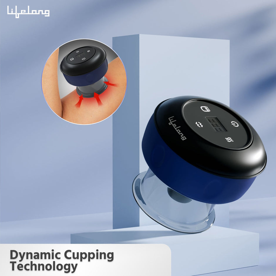 Lifelong Electric Cupping Massager | 12 Intensity Levels | Rechargeable Pain Relief Device