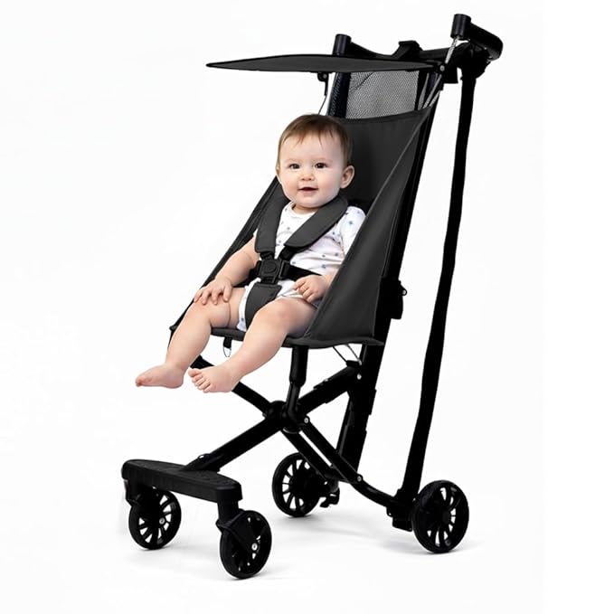 Lifelong Cuppy Baby Stroller | Lightweight Foldable Travel Pram for Kids | Cabin-Friendly with 5-Point Safety Harness, Adjustable Canopy & Storage Basket (20kg Capacity)