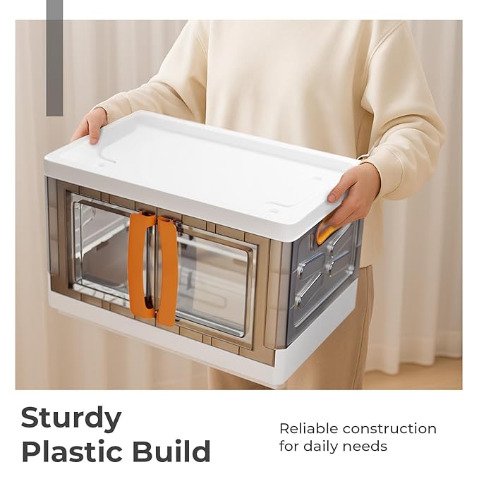 Lifelong Foldable Storage Box – Clear Door, Handle & Multipurpose Organizer