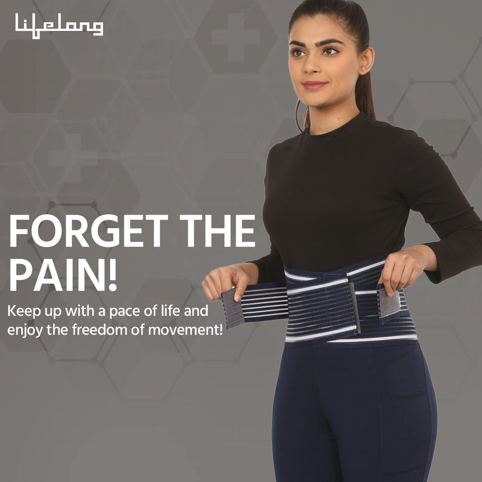 Orthopedic Lumbo Sacral Support Belt – Back Pain Relief & Waist Support (Medium, Blue)