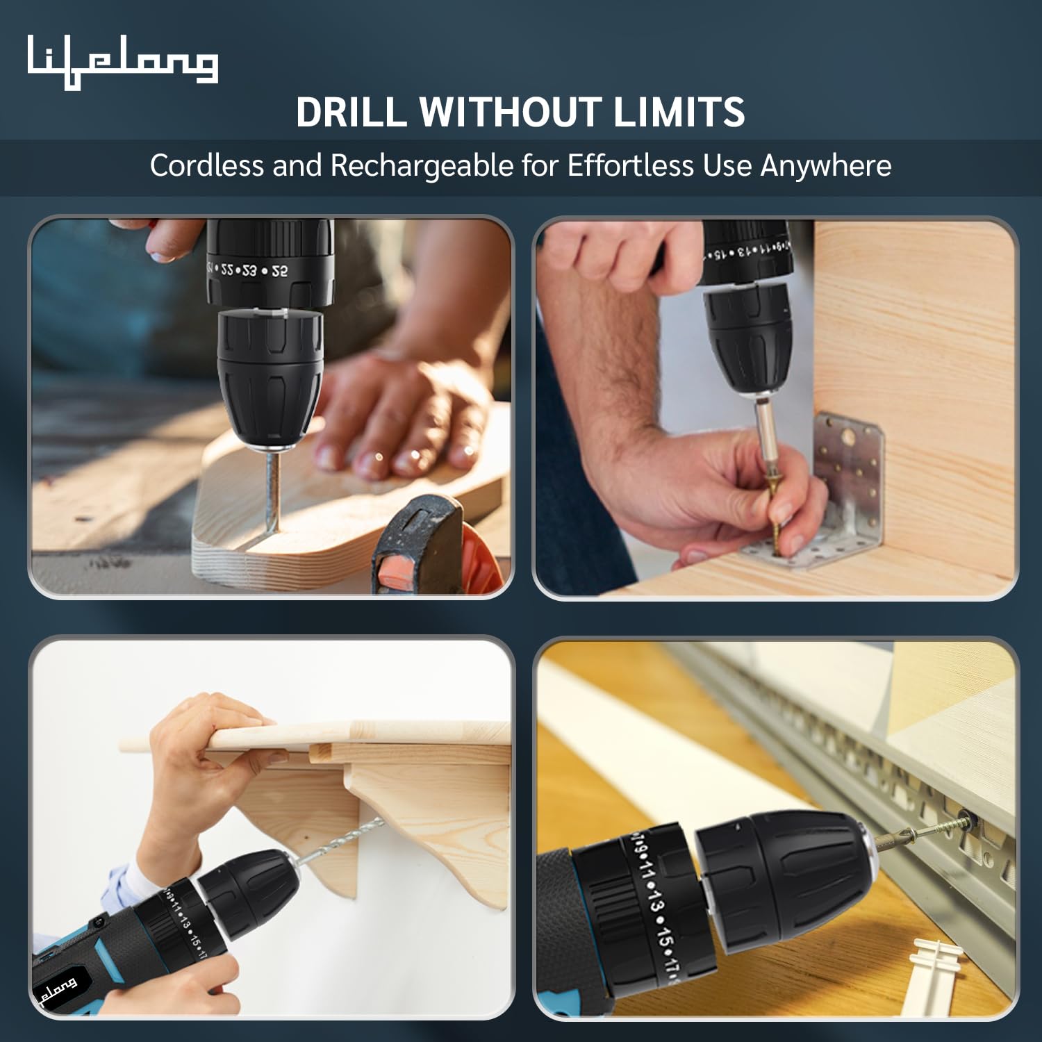 Lifelong Cordless Drill Machine for Home & DIY Use | Drill Driver | 12V Battery | 1450 RPM | | 25 accessories | Free Screw Set | Cordless Screwdriver | Drill Machine for home |Multiple torque setting