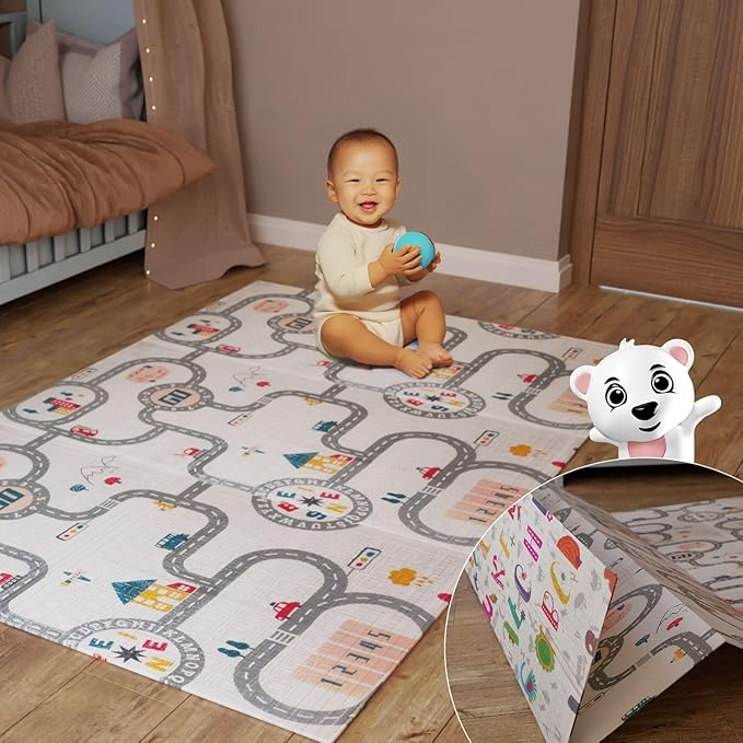 Lifelong Cuppy XL Baby Play Mat | Extra Thick, Waterproof, Foldable | Soft, Safe & Travel Friendly