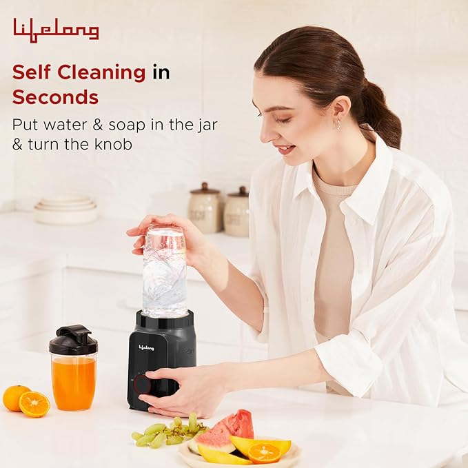 Lifelong Nutri Blender 500W – Mixer Grinder & Smoothie Maker with 2 Jars