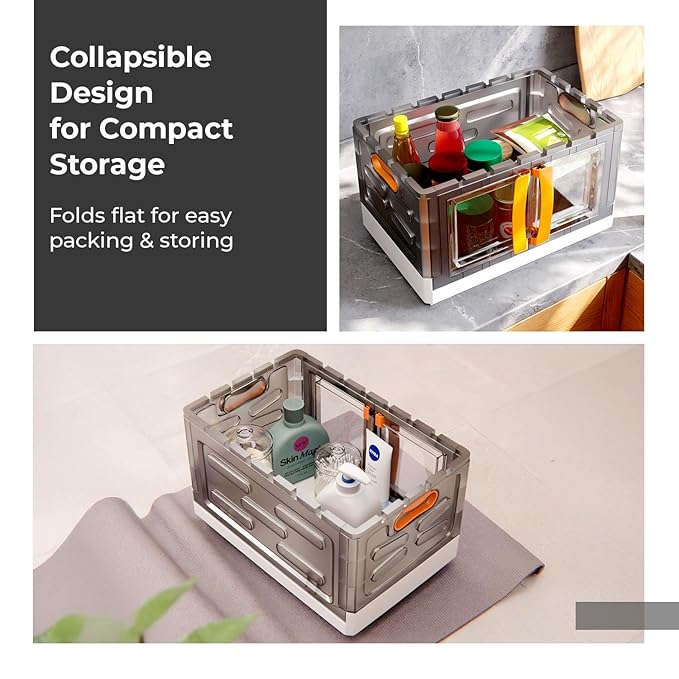 Lifelong Foldable Storage Box – Clear Door, Handle & Multipurpose Organizer