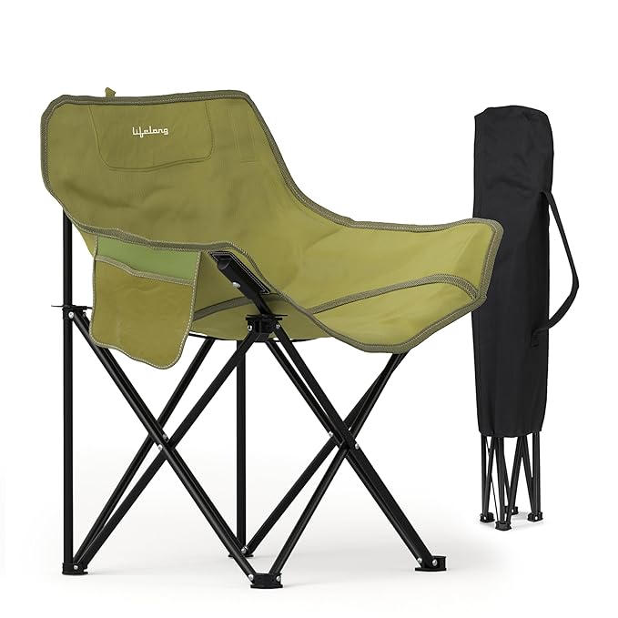 Lifelong Foldable Camping Chair – Lightweight, Durable Portable with Side Pockets