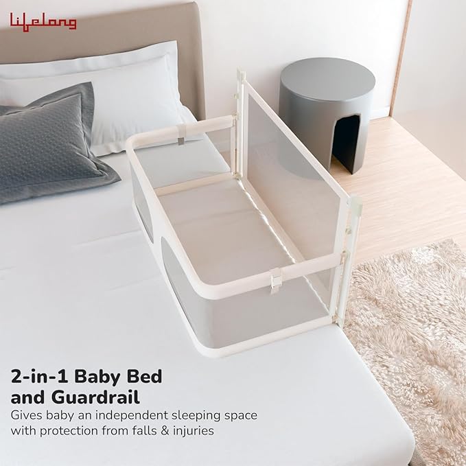 Cuppy 3-in-1 Baby Crib & Bassinet – Portable Bedside Co-Sleeper with Mesh Window