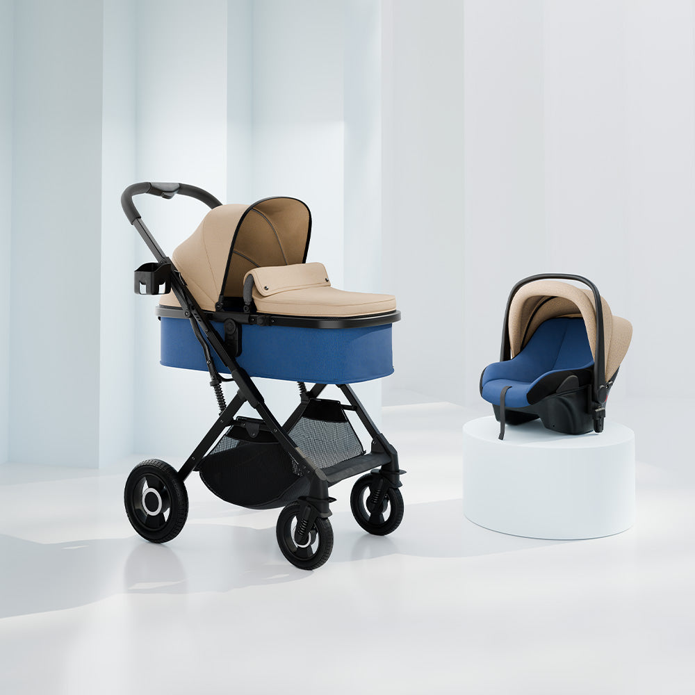 LifeLong Cuppy 5 in 1 Travel System, Stroller, Bassinet, Car Seat and Carry Cot