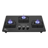 3 Burner Hob Top Gas Stove with Auto Ignition