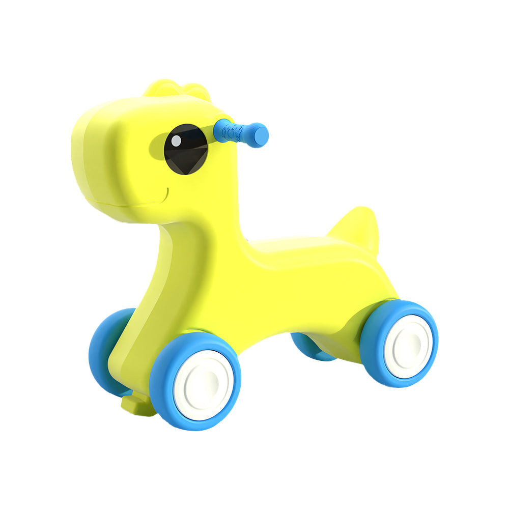 Lifelong Cuppy Horse Ride-On for Kids 1+ | Safe Push Toy for Indoor & Outdoor Play | 35kg Load, Yellow