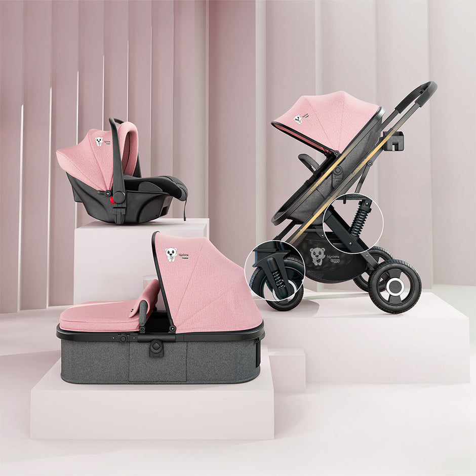 LifeLong Cuppy 5 in 1 Travel System , Stroller , Bassinet , Carry on Bassinet , Car Seat and Carry Cot