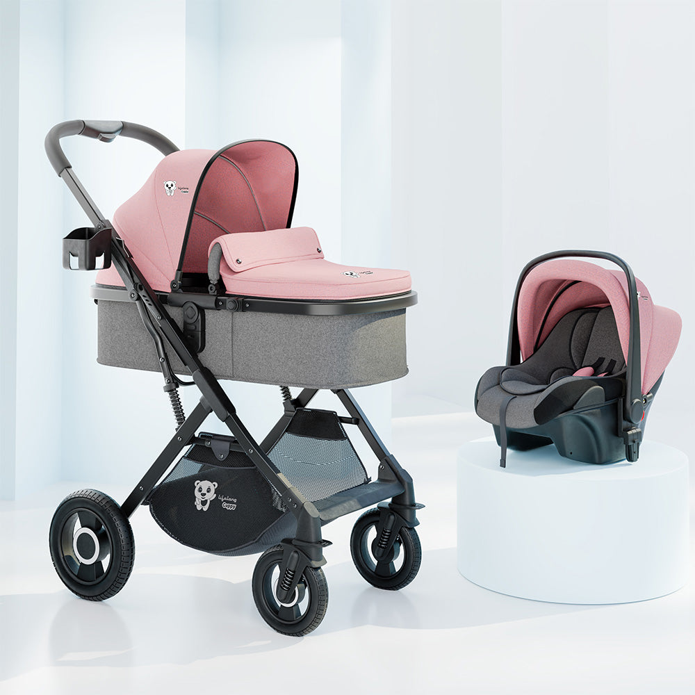 LifeLong Cuppy 5 in 1 Travel System , Stroller , Bassinet , Carry on Bassinet , Car Seat and Carry Cot