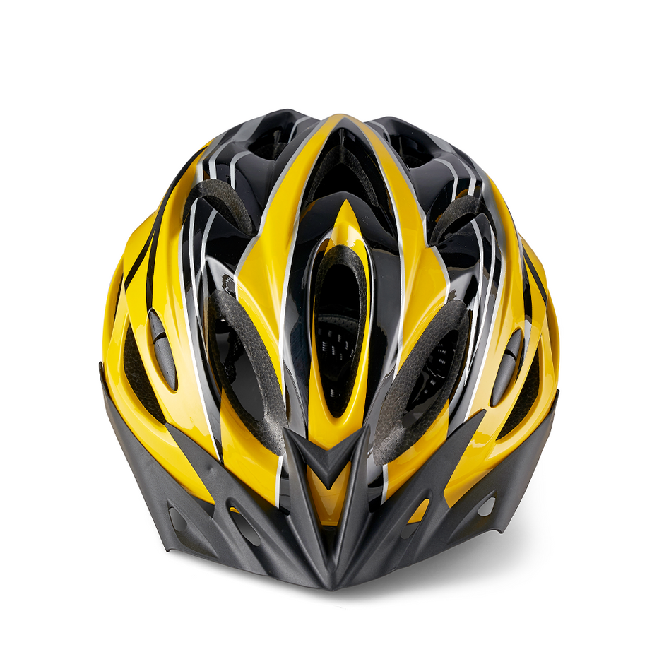 LLFAH07 Adjustable Cycling Helmet with Detachable Visor (Yellow/ Black)