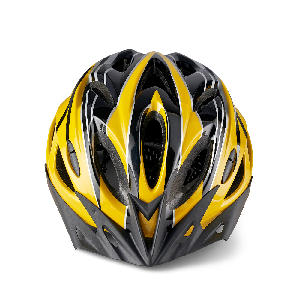 LLFAH07 Adjustable Cycling Helmet with Detachable Visor (Yellow/ Black)