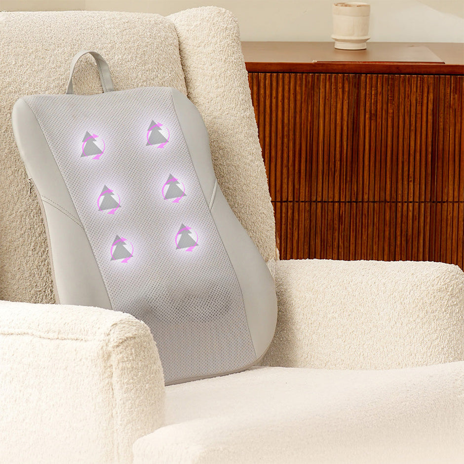 Lifelong Full Back Massager with Heat – 3D Shiatsu Kneading, SL Tracker, Deep Tissue Massage with Spot Function & Auto Shut-Off